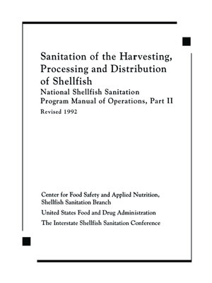 cover image of Sanitation of the Harvesting, Processing, and Distribution of Shellfish